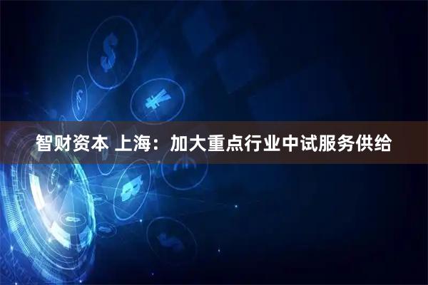 智财资本 上海：加大重点行业中试服务供给