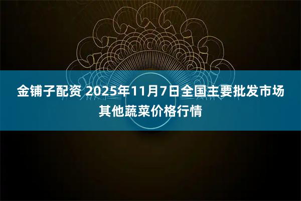 金铺子配资 2025年11月7日全国主要批发市场其他蔬菜价格行情